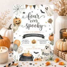 Für immer spooky Halloween-Geist 4. Geburtstag