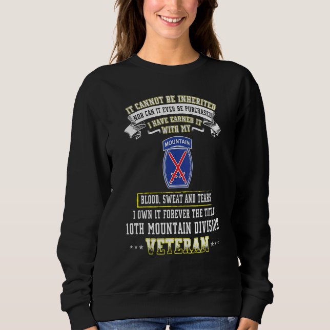 Für immer Titel 10. Gebirgsabteilung Veteran D Sweatshirt (Vorderseite)