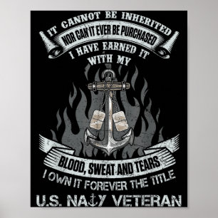 Für immer Titel US-Marine-Veteran-Seemann Militär Poster