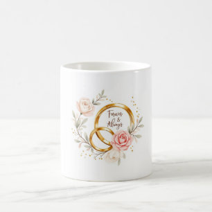 Für immer und ewig - Romantische Hochzeitsringe Ku Kaffeetasse
