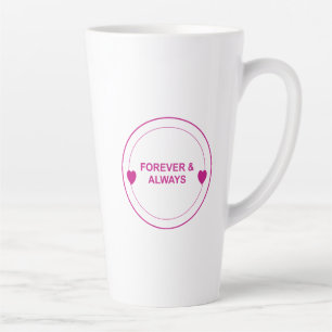 Für immer und ewig – Zeitloses Liebes-Typografie-D Milchtasse
