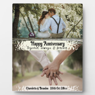 Für immer und immer: Happy Anniversary individuell Fotoplatte