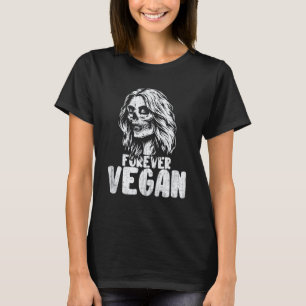 Für immer vegane coole Zucker-Schädel-Vegetarier-N T-Shirt