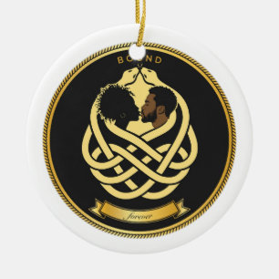 Für immer verbundenes Abzeichen Weihnachtsbaumanhä Keramik Ornament