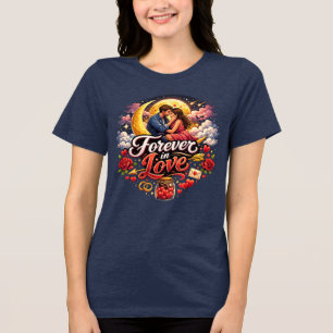Für immer verliebtes Paar-Shirt, romantischer Vale Tri-Blend Shirt