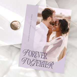 Für immer Vintage Elegance Lila Hochzeit Ankündigung