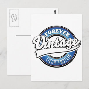 für immer Vintages liechtensteinisches Logo Postkarte