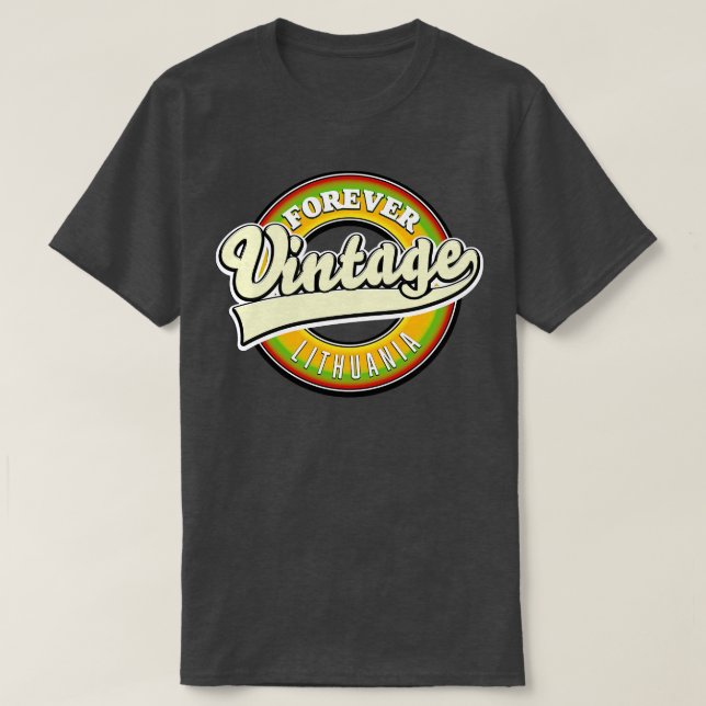 für immer Vintages Litauen T-Shirt (Design vorne)
