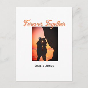 für immer zusammen Foto Name Datum Paar Hochzeit r Postkarte