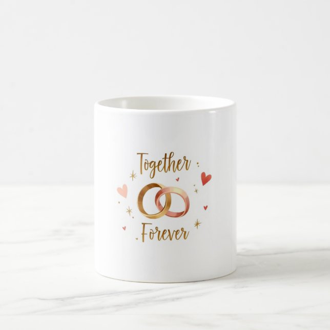 Für immer zusammen Romantischer Becher Kaffeetasse (Mittel)