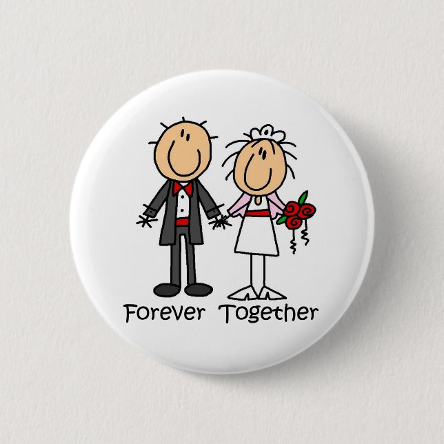 Für immer zusammen T - Shirts und Geschenke Button (Vorderseite)