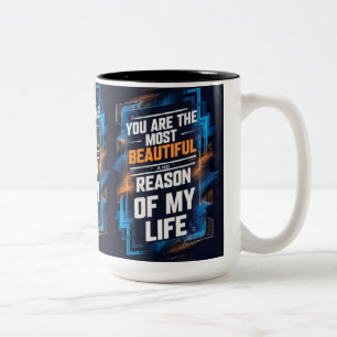 für immer zweifarbige tasse