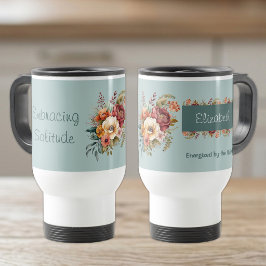 Für Introvertierte Einsamkeit floralgrün Reisebecher