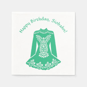 Für irische Tänzer "Green Dancing Dress Custom P Serviette