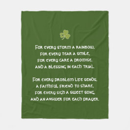 Für jeden Sturm ein Regenbogen irischer Segen Fleecedecke