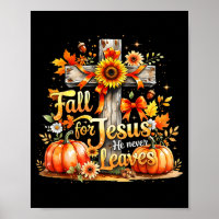 Für Jesus fallen christlicher Kürbis Herbst Kreuz