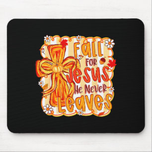 Für Jesus fallen, er verlässt den christlichen Gla Mousepad