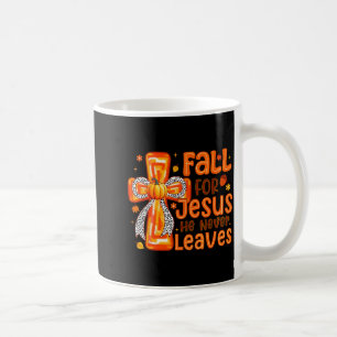 Für Jesus fallen, er verlässt Kürbis Herbst nicht Kaffeetasse
