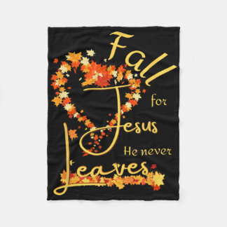 Für Jesus fallen Er verlässt nie Gesegnet Dankbar Fleecedecke