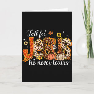 Für Jesus fallen Er verlässt nie Kürbis Herbst Als Karte