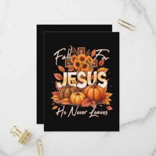 Für Jesus fallen Er verlässt niemals Christlicher Einladungspostkarte