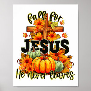 Für Jesus Verlasst er nie Halloween Herbst. Poster