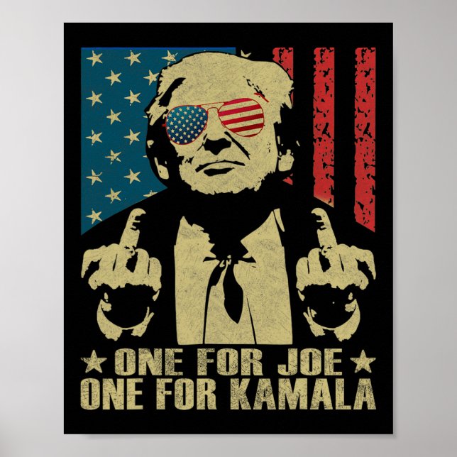 Für Joe One für Kamala Funny Trump 2024 Poster (Vorne)