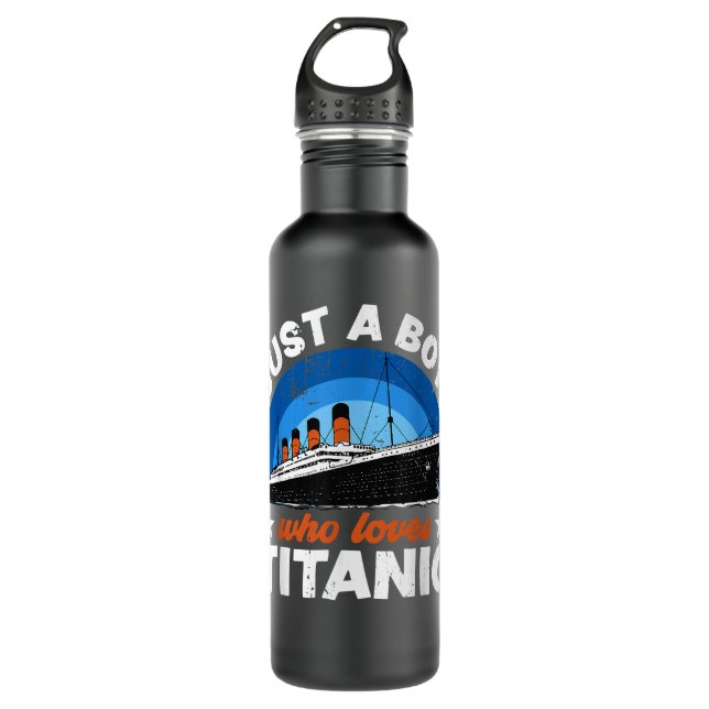 Für Jungs, die nur die RMS Titanic Liebe Edelstahlflasche (Vorderseite)