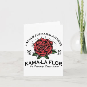 Für Kamala Harris 2024 stimmen Kama-la Flor Le Tem Karte