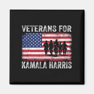 Für Kamala Harris 2024 Wahl Militärflagge der USA Magnet