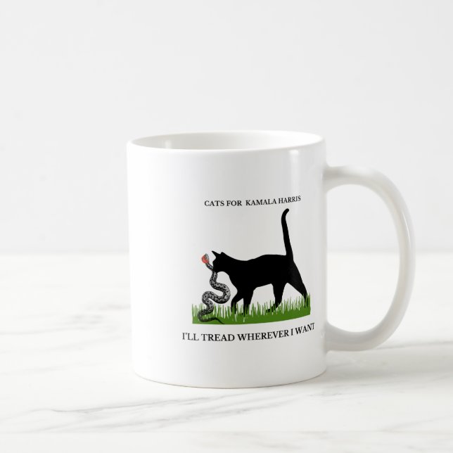 Für Kamala Harris werde ich gehen, wo immer ich Ge Kaffeetasse (Rechts)
