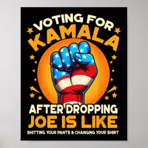 Für Kamala ist Joe nach dem Tropfen wie Kamala Har Poster
