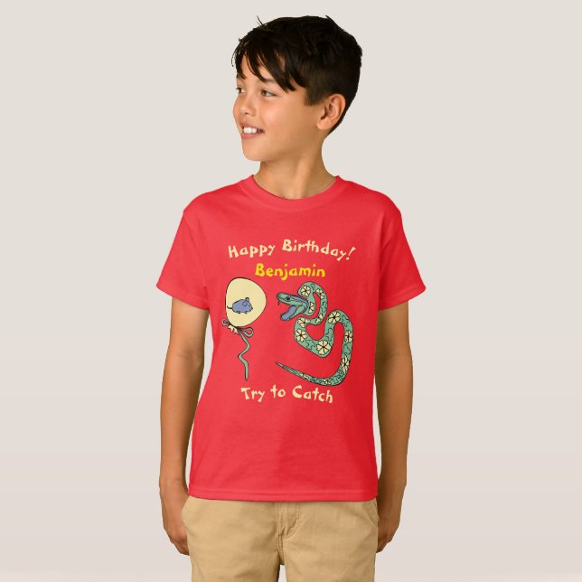 Für Kinder T - Shirt Happy Birthday 2025 (Vorne ganz)