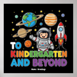 Für Kindergarten und Jenseits des Astronauten Funn Poster