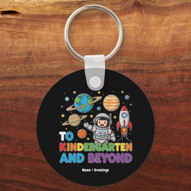Für Kindergarten und Jenseits des Astronauten Funn Schlüsselanhänger (Vorderseite)