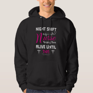 Für Krankenschwestern mit Nachtschicht-Krankenschw Hoodie