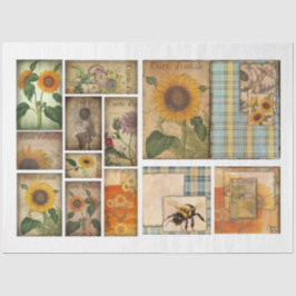 Für Künstler Crafters Sunflower Ephemera Seidenpapier