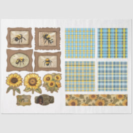 Für Künstler Crafters Sunflower Ephemera Seidenpapier