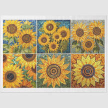 Für Künstler und Crafters Mosaik Sonnenblumentextu