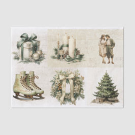 Für Künstler Vintage Weihnachtsbaumen präsentiert Seidenpapier