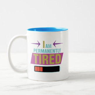 Für Lazy & Sleepy People - lustiges Zitat Zweifarbige Tasse