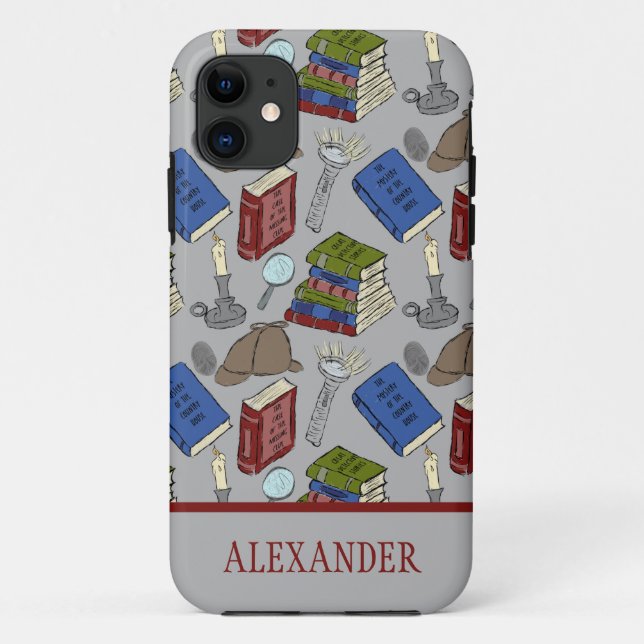 Für Leser Mystery Novels Bücher Gemustert Case-Mate iPhone Hülle (Rückseite)
