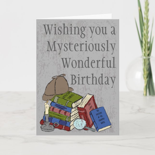 Für Leser und Mystery Book Fans Geburtstag Karte (Vorderseite)