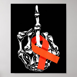 Für Leukämie Krebs Mittelfinger Leukämie Krebs Poster