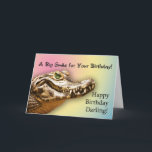 Für Liebling eine lächelnde Karte<br><div class="desc">Dieser Alligator hat ein großes Grinsen für Ihren Geburtstag</div>