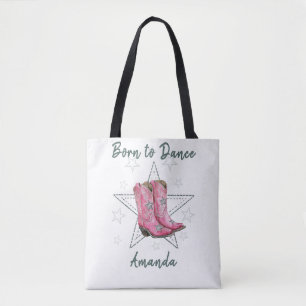 Für Line Dance Tanzschuhe und Sterne in Rosa Pink Tasche