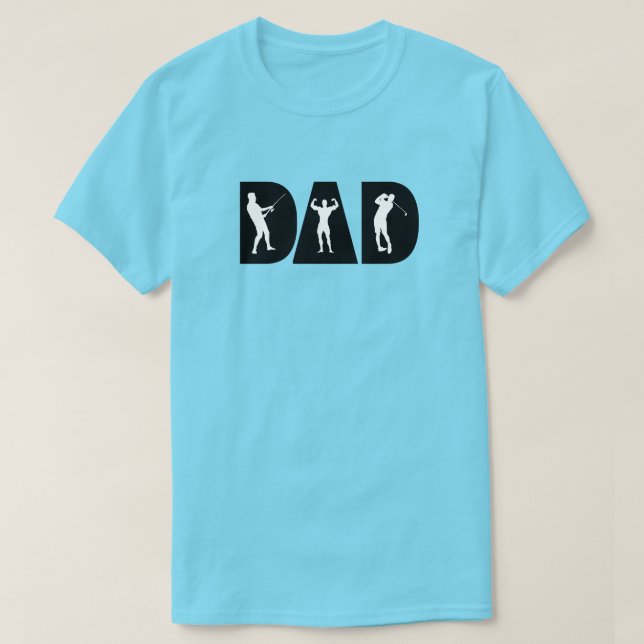 Für mächtige Väter, die gerne Fisch und Golf Light T-Shirt (Design vorne)