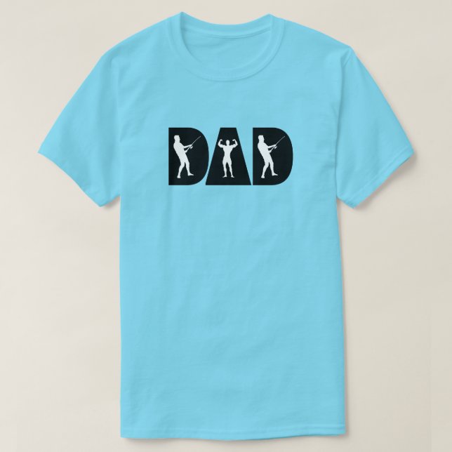 Für mächtige Vater, die gerne Licht fischen T-Shirt (Design vorne)