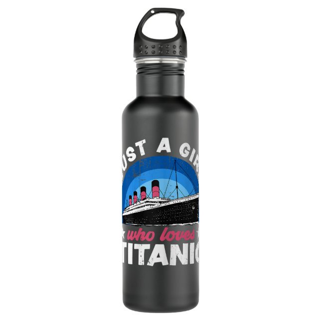 Für Mädchen, die nur die RMS Titanic Liebe Edelstahlflasche (Vorderseite)
