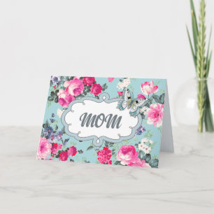 Für Mama am Muttertag. Vintage Rose Karte